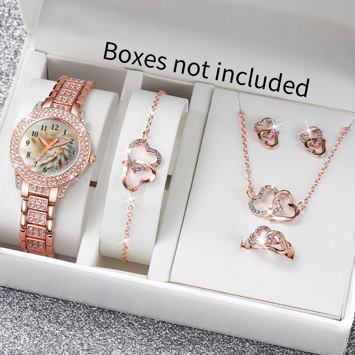 Jewelry Like Watches - 6PCS Luxury Rhinestone Women Quartz Watch