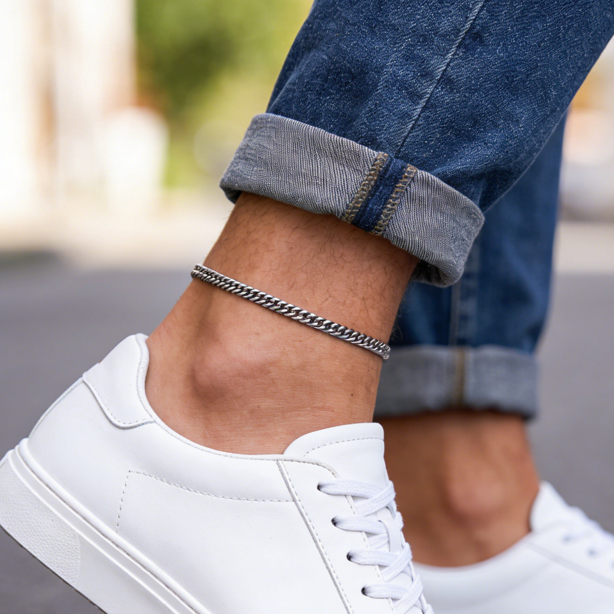 Jc Jewelry & Watches Photos - Minimalist Stainless Steel Anklet Bracelet for