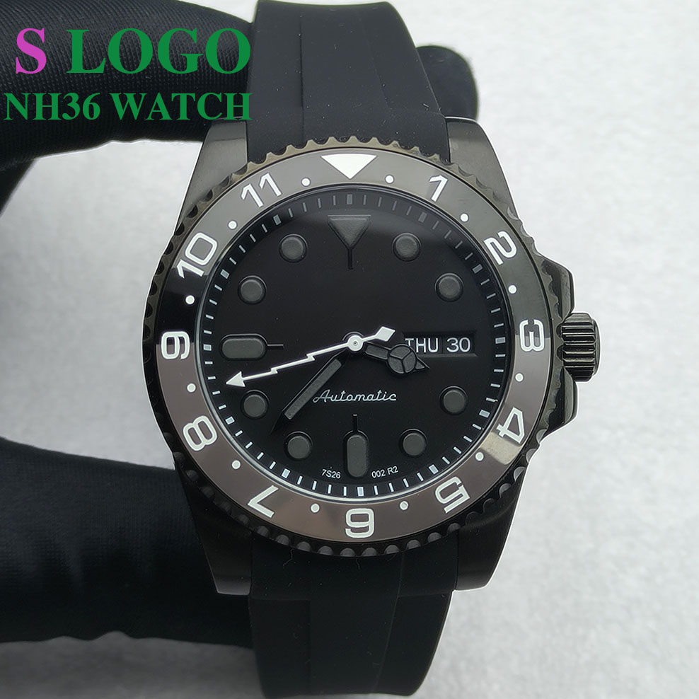 Jewellery Watches - 40MM NH36 Watch Black Men's Stainless