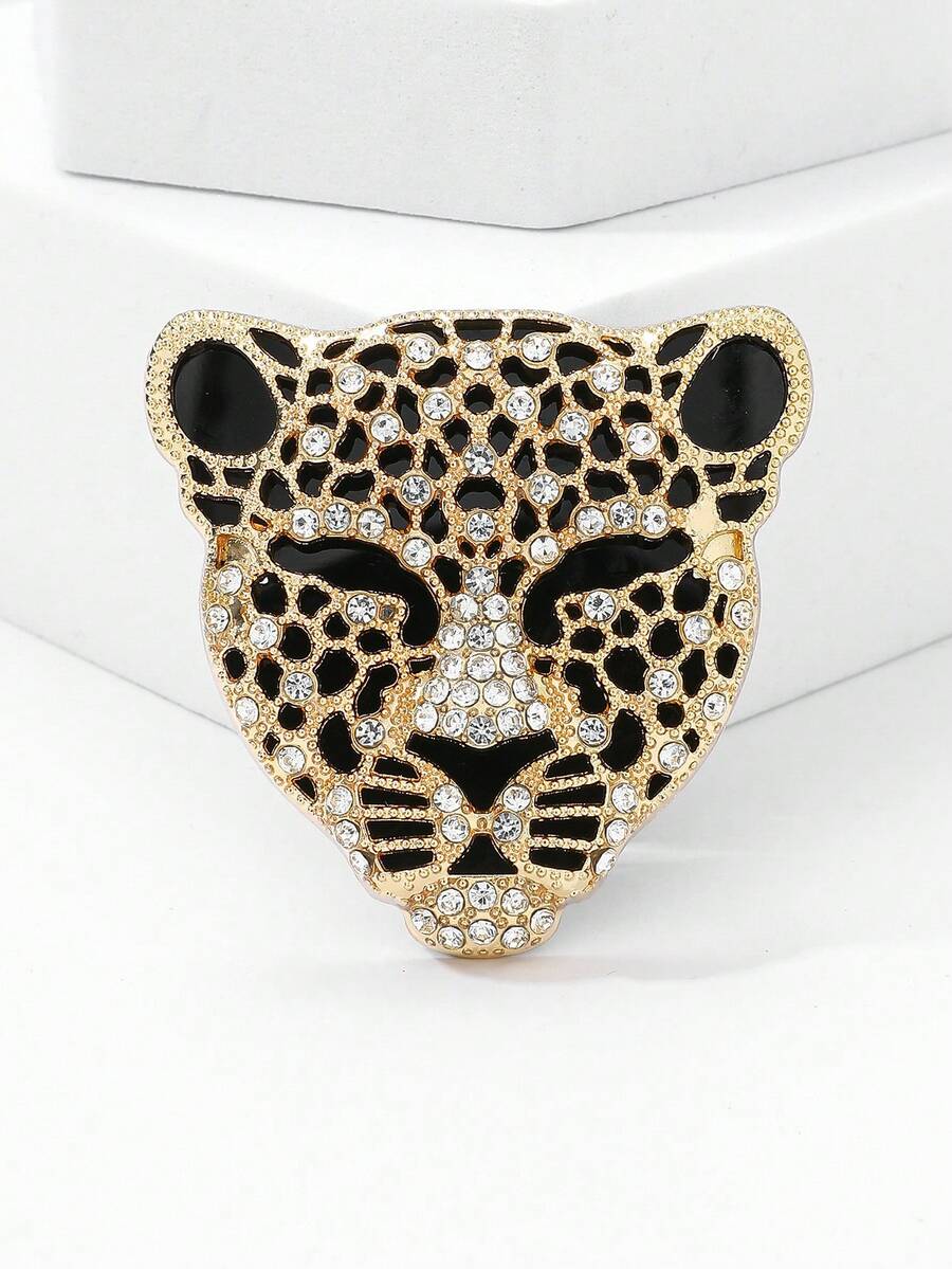 Fine Jewelry & Watches Photos - 1pc Metal Gold Animal Leopard Head