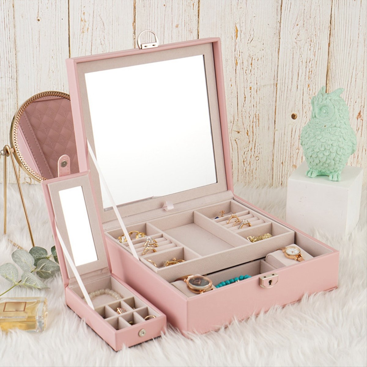 Jewelry & Watches Spółka Z Ograniczoną Odpowiedzialnością - ABQR Girly Pink Jewelry Box Jewelry
