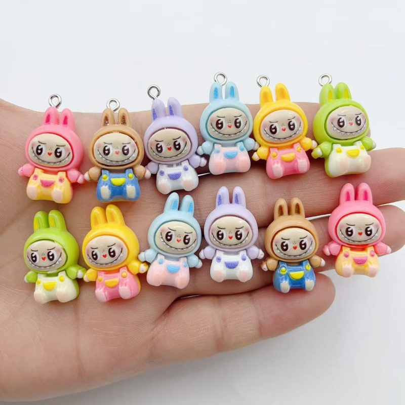 Jewelry & Watches Spółka Z Ograniczoną Odpowiedzialnością - 10Pcs Kawaii Rabbit Strawberry House Resin