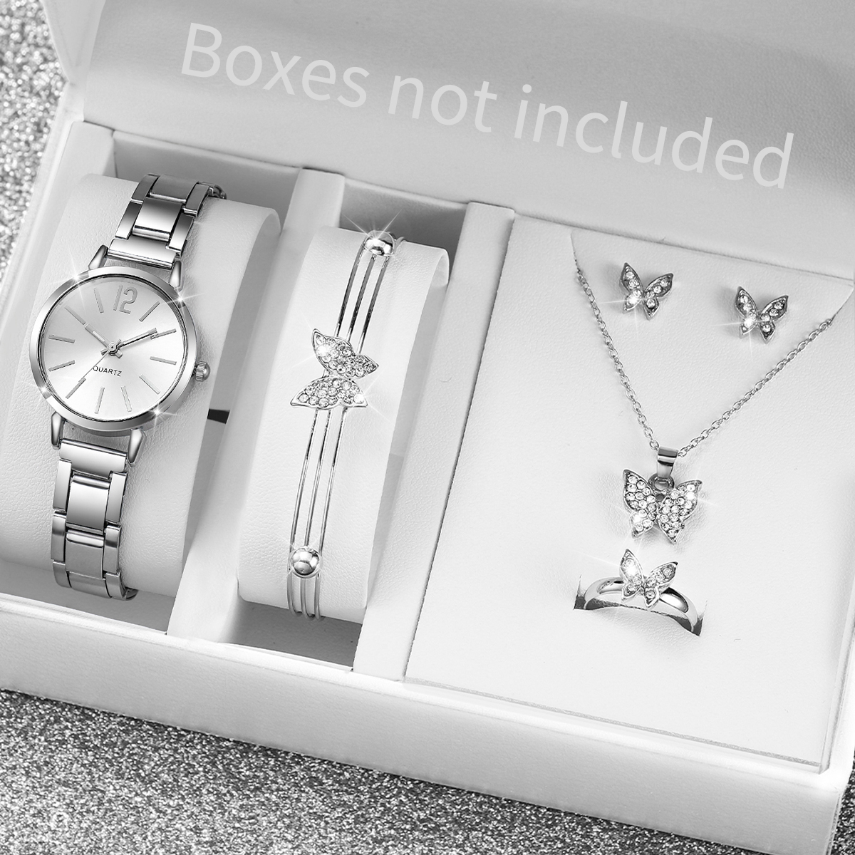Jewelry Like Watches - 6PCS Fashion Women's Quartz Watch Silver