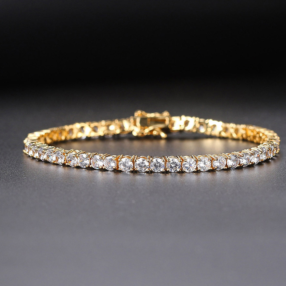 Solid Silver Fine Jewelry Chai - Tennis Bracelet Cubic บทวิจารณ์และราคา