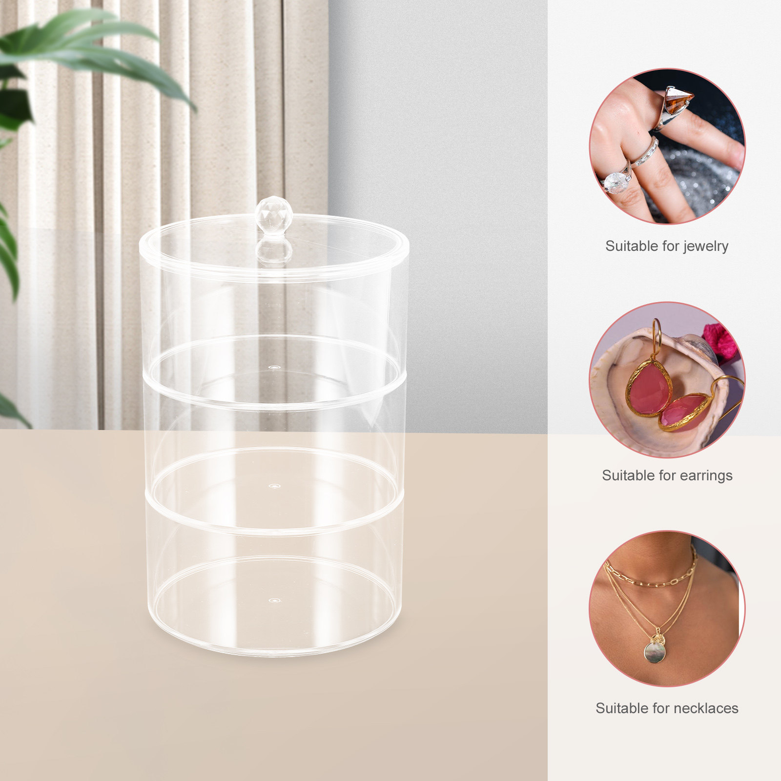 Multi-Level Transparent Acryli - Jewelry And Watches Box บทวิจารณ์และราคา
