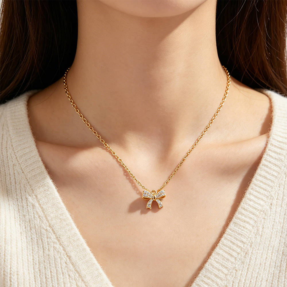 Bow Pendant Necklace with High - Eve Jewelry & Watches Distribuidor Oficial Rolex Buenos Aires บทวิจารณ์และราคา