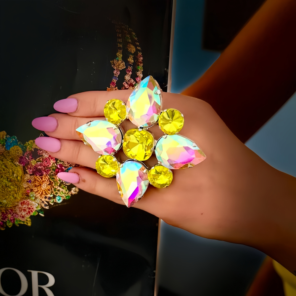 Stonefans Crystal Statement Op - Statement Cocktail Ring บทวิจารณ์และราคา