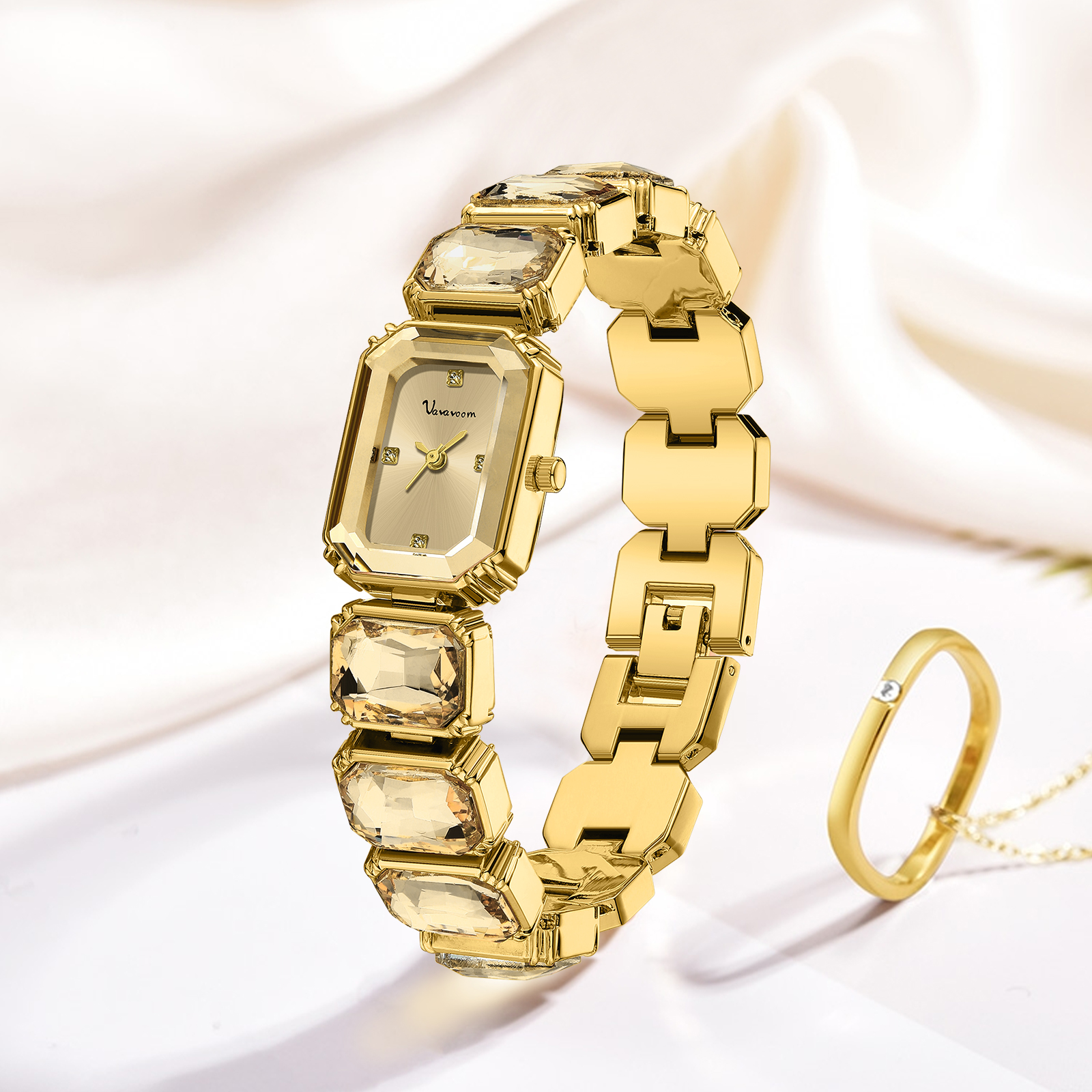 2025 New Women Watches Luxury  - Jewelry Watches Gold บทวิจารณ์และราคา