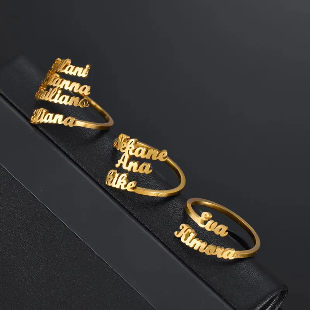 Custom Multiple Names Rings Fo - Statement Cocktail Ring บทวิจารณ์และราคา