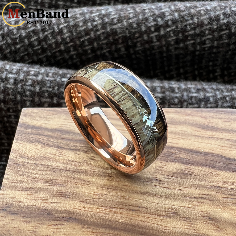 MenBand 6/8MM Koa Zebra Wood A - Statement Cocktail Ring บทวิจารณ์และราคา