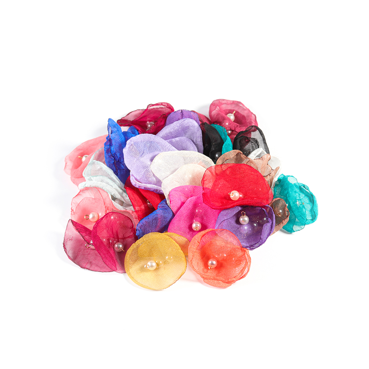 10pcs/lot Sweet Pearl Gauze Ch - Pearl Stud Earrings บทวิจารณ์และราคา