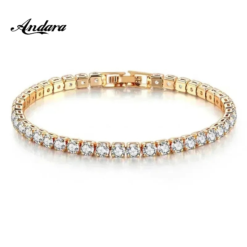 925 Sterling Silver Rose Gold  - Tennis Bracelet Cubic บทวิจารณ์และราคา