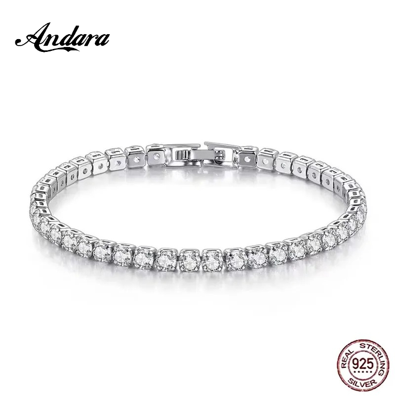 925 Sterling Silver Rose Gold  - Tennis Bracelet Cubic บทวิจารณ์และราคา