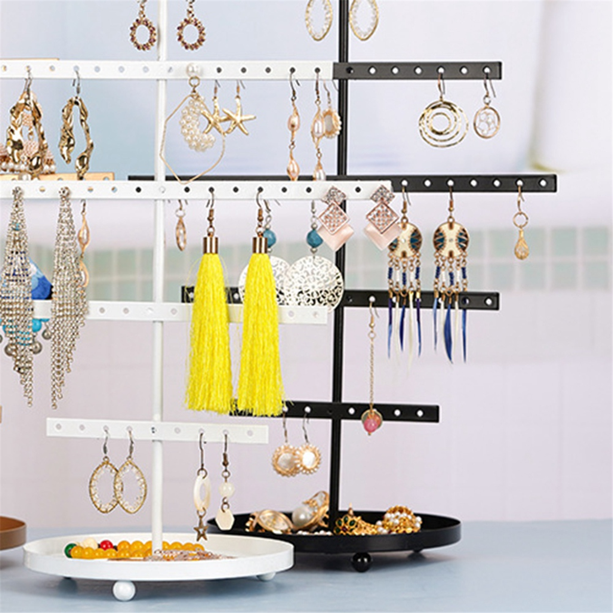 ABQR Black 3-Layer Simple Earr - Jewelry & Watches Spółka Z Ograniczoną Odpowiedzialnością บทวิจารณ์และราคา