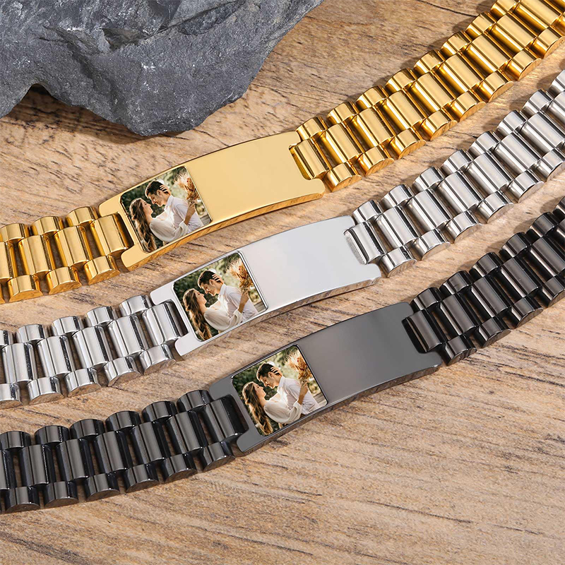 Custom Picture Text Bracelet W - Jewelry Like Watches บทวิจารณ์และราคา