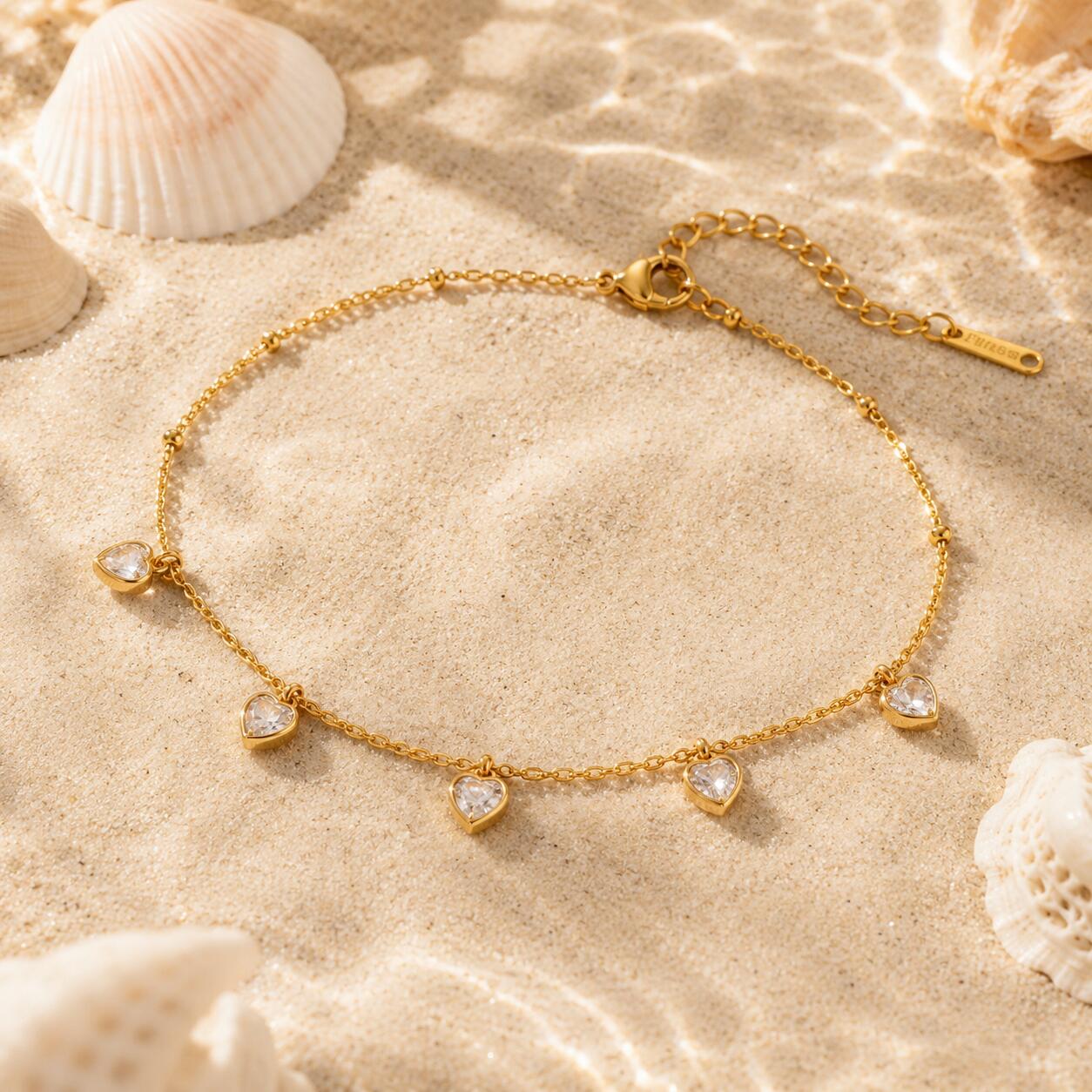 Heart Stainless Steel Anklet B - Jc Jewelry & Watches Photos บทวิจารณ์และราคา