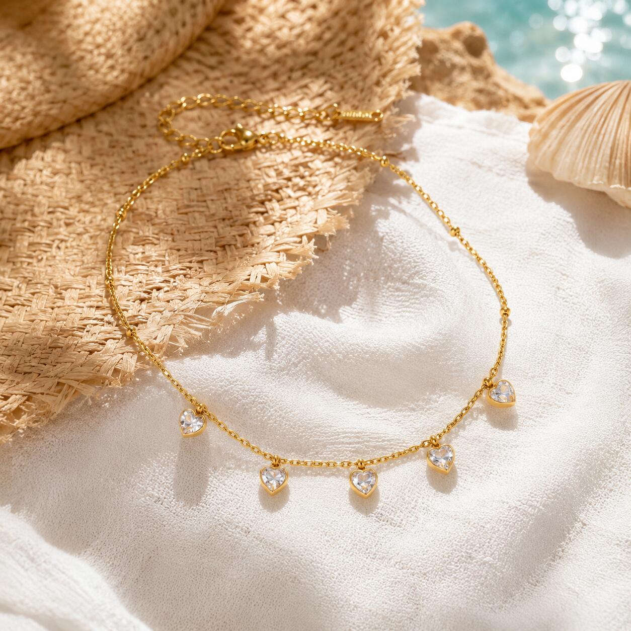 Heart Stainless Steel Anklet B - Jc Jewelry & Watches Photos บทวิจารณ์และราคา