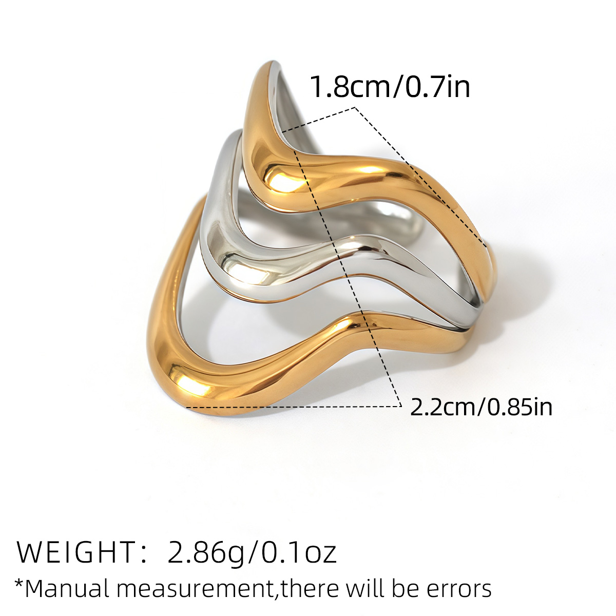 Minimalist Linear Two tone Geo - Minimalist Ring Stackable บทวิจารณ์และราคา