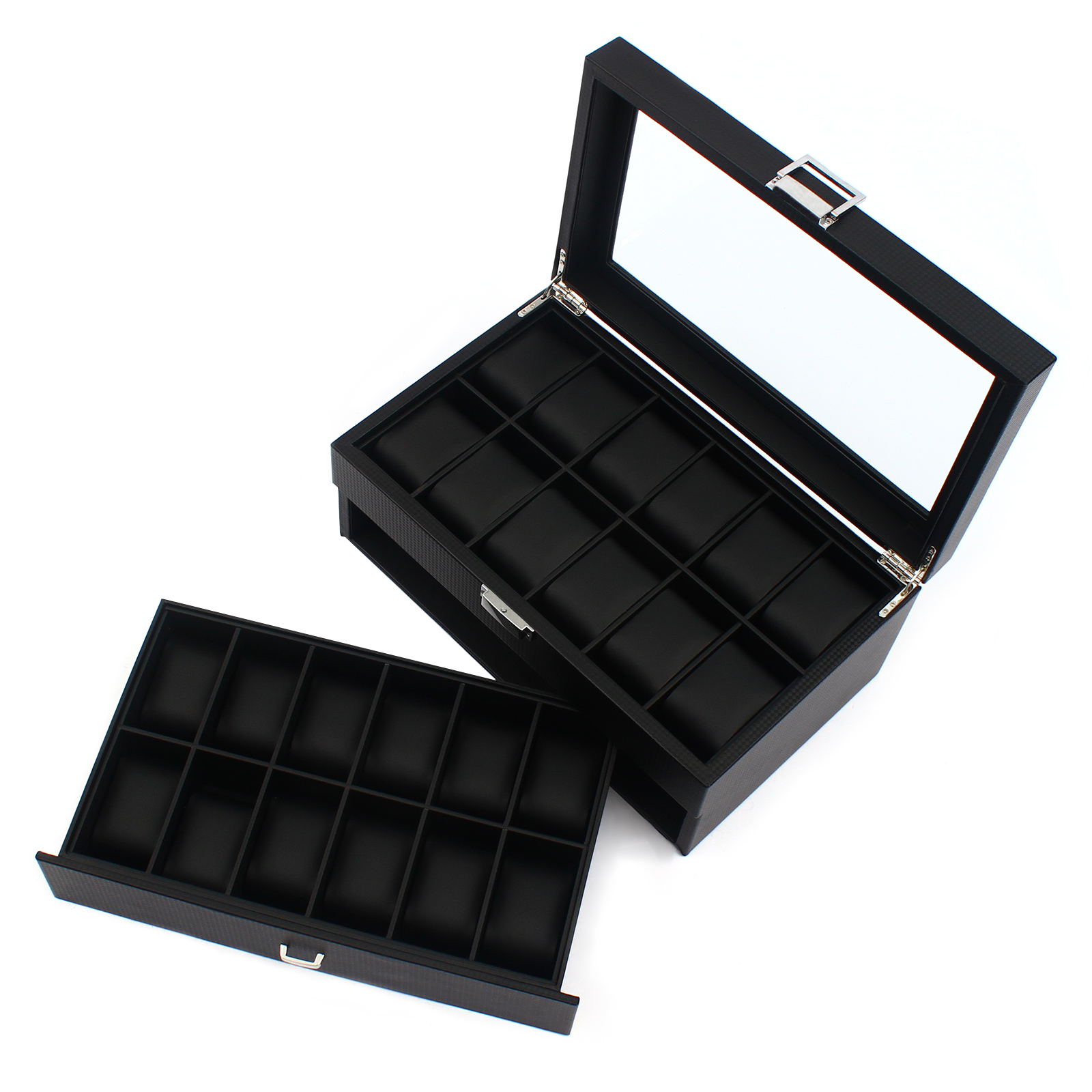 24 Slot Watch Storage Box Disp - Jewelry And Watches Box บทวิจารณ์และราคา