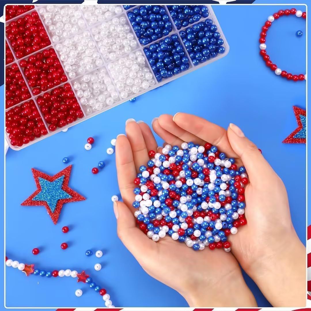 1205pcs 6mm， Red, white, and b - Fine Jewelry & Watches Photos บทวิจารณ์และราคา