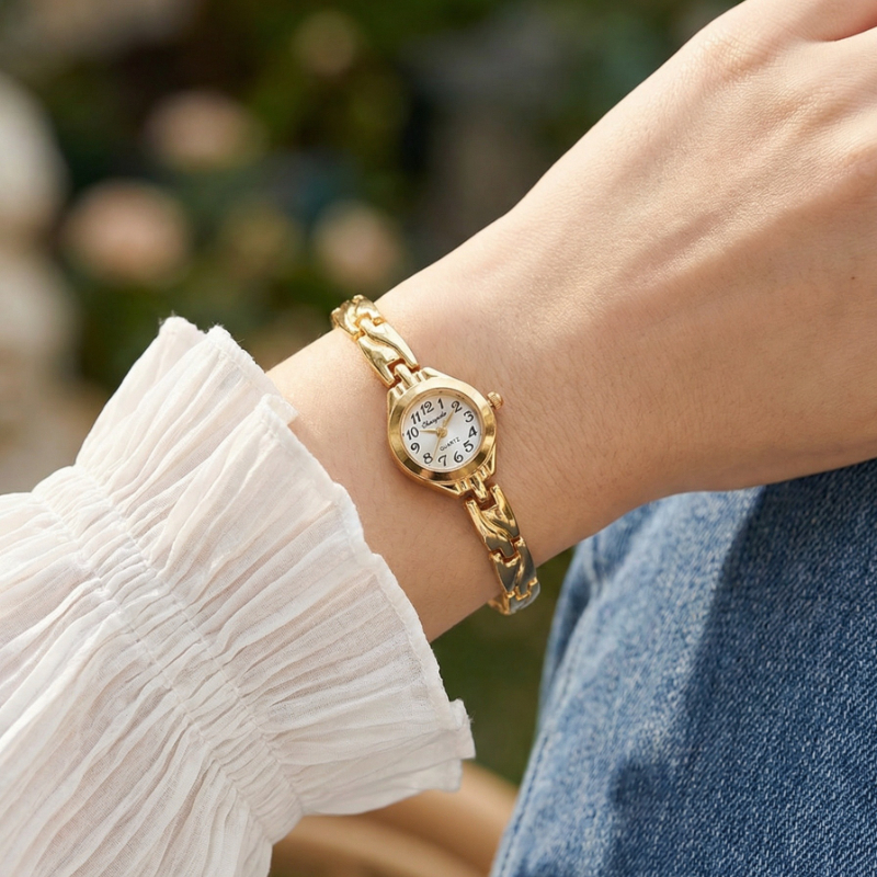 Fashion Women Quartz Bracelet  - Jewelry Watches Gold บทวิจารณ์และราคา