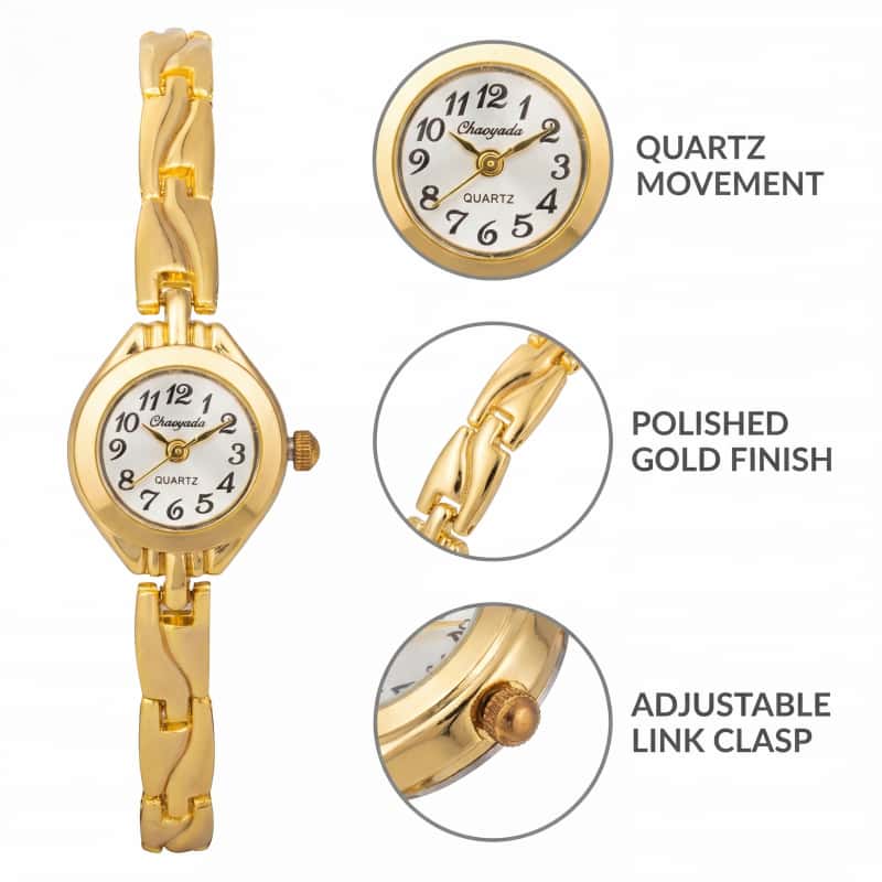 Fashion Women Quartz Bracelet  - Jewelry Watches Gold บทวิจารณ์และราคา