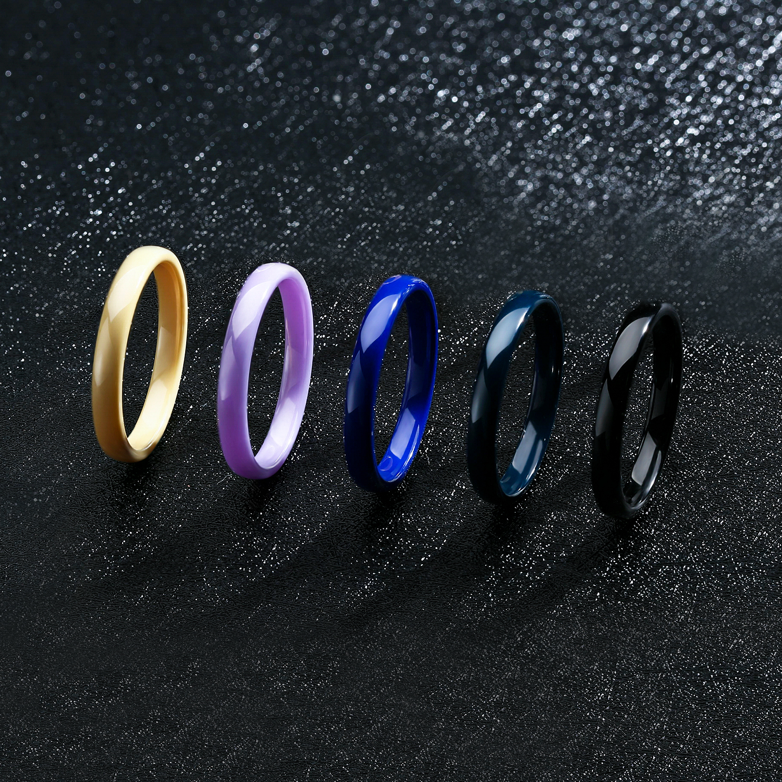 3mm Ceramic Wedding Band for W - Minimalist Ring Stackable บทวิจารณ์และราคา