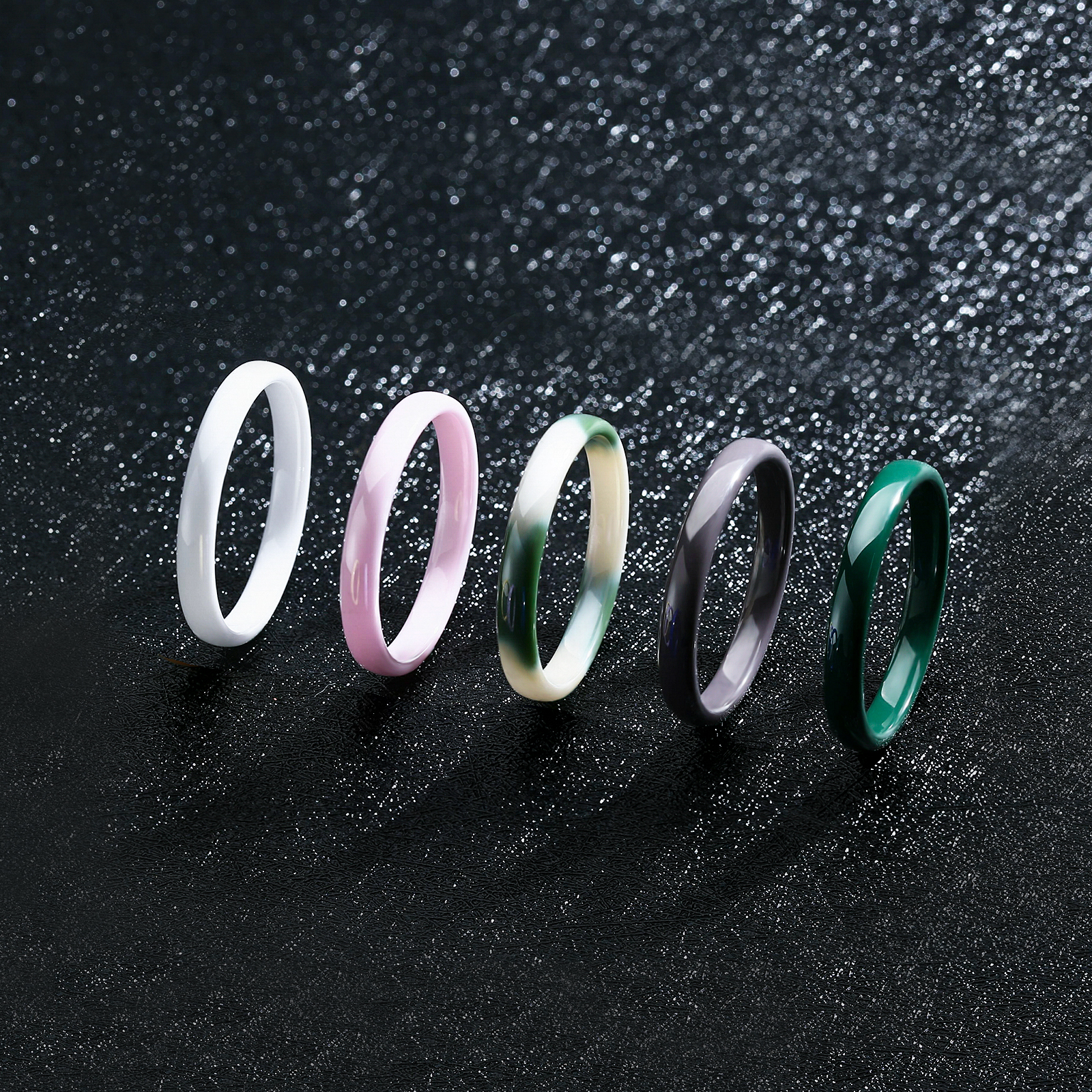3mm Ceramic Wedding Band for W - Minimalist Ring Stackable บทวิจารณ์และราคา