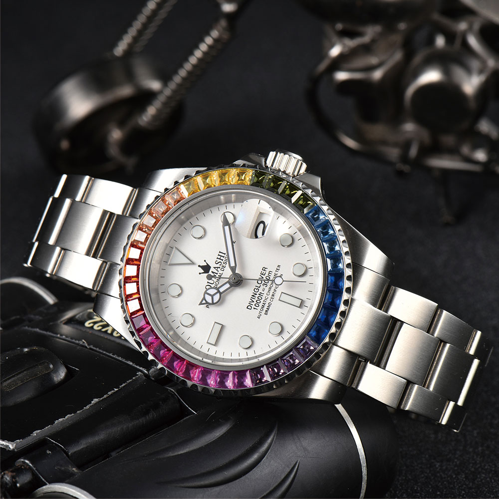 40mm luxury diving Men's watch - Watch Strap Replacement บทวิจารณ์และราคา
