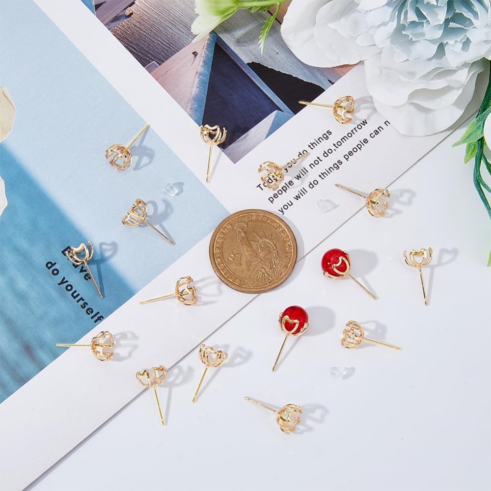 30Pcs Earring Mounting 4-Heart - Pearl Stud Earrings บทวิจารณ์และราคา