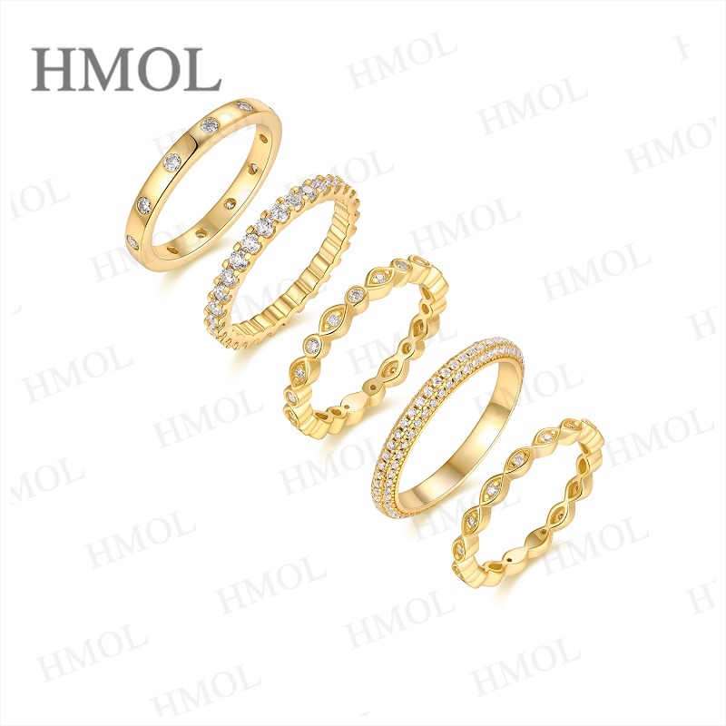 Moissanite Ring Set Come With  - Minimalist Ring Stackable บทวิจารณ์และราคา