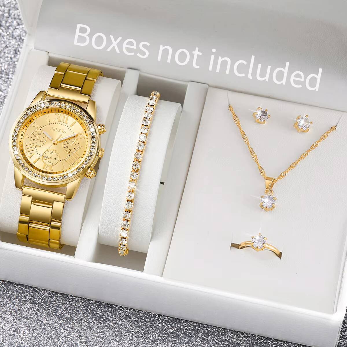 6PCS/Set Fashion Rhinestone Wo - Jewelry Like Watches บทวิจารณ์และราคา