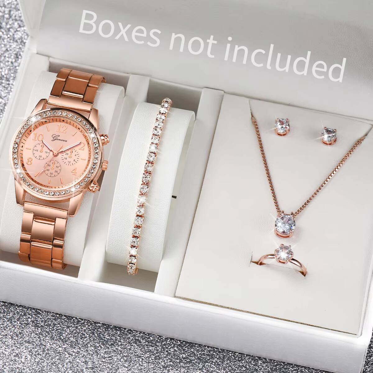 6PCS/Set Fashion Rhinestone Wo - Jewelry Like Watches บทวิจารณ์และราคา