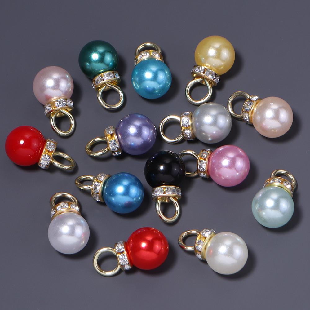 30pcs Inlaid Rhinestone Imitat - Pearl Stud Earrings บทวิจารณ์และราคา