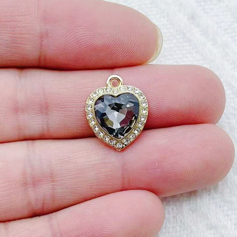 10pcs heart-shaped inlaid colo - Jewelry & Watches Spółka Z Ograniczoną Odpowiedzialnością บทวิจารณ์และราคา