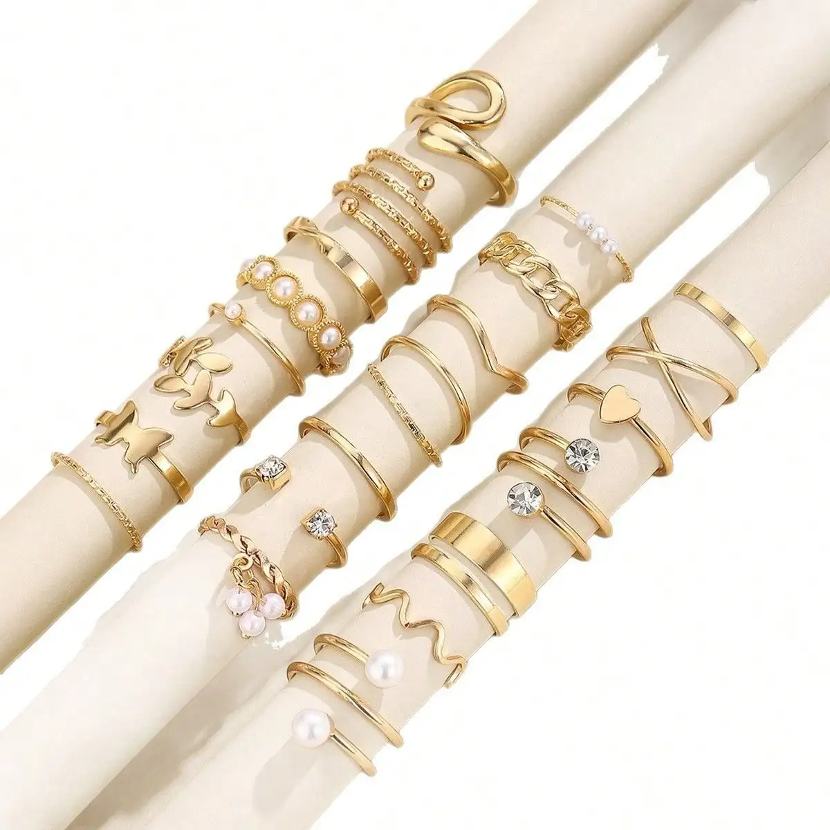 24Pcs Minimalist Gold Stackabl - Minimalist Ring Stackable บทวิจารณ์และราคา