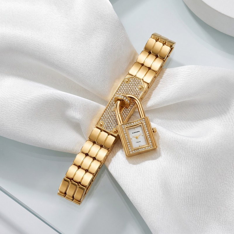 Gold Lock-Shaped Women's Watch - Jewelry Like Watches บทวิจารณ์และราคา