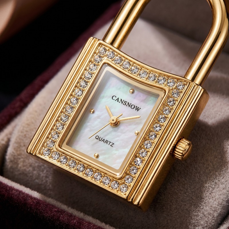 Gold Lock-Shaped Women's Watch - Jewelry Like Watches บทวิจารณ์และราคา
