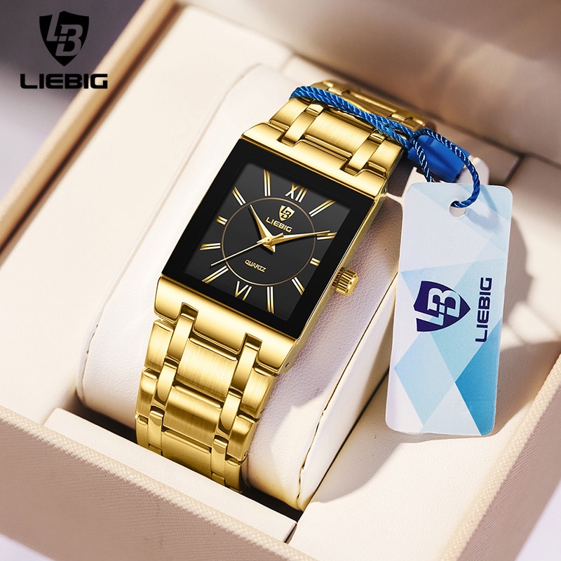 LiEBIG Luxury Golden Quartz Wr - Jewelry Watches Gold บทวิจารณ์และราคา