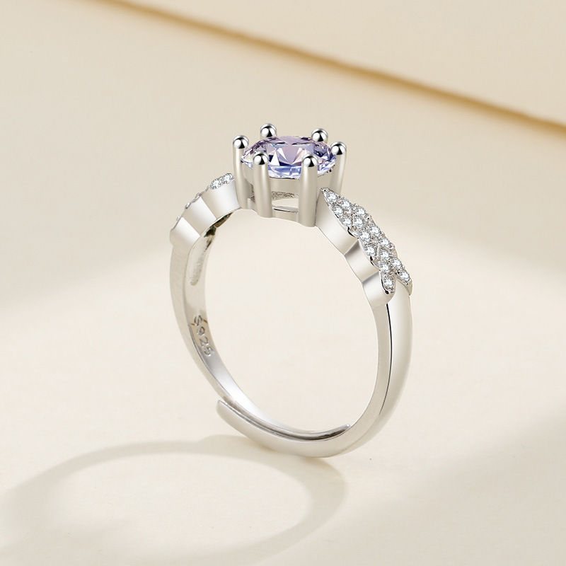 New Moissanite 925 Sterling Si - Statement Cocktail Ring บทวิจารณ์และราคา
