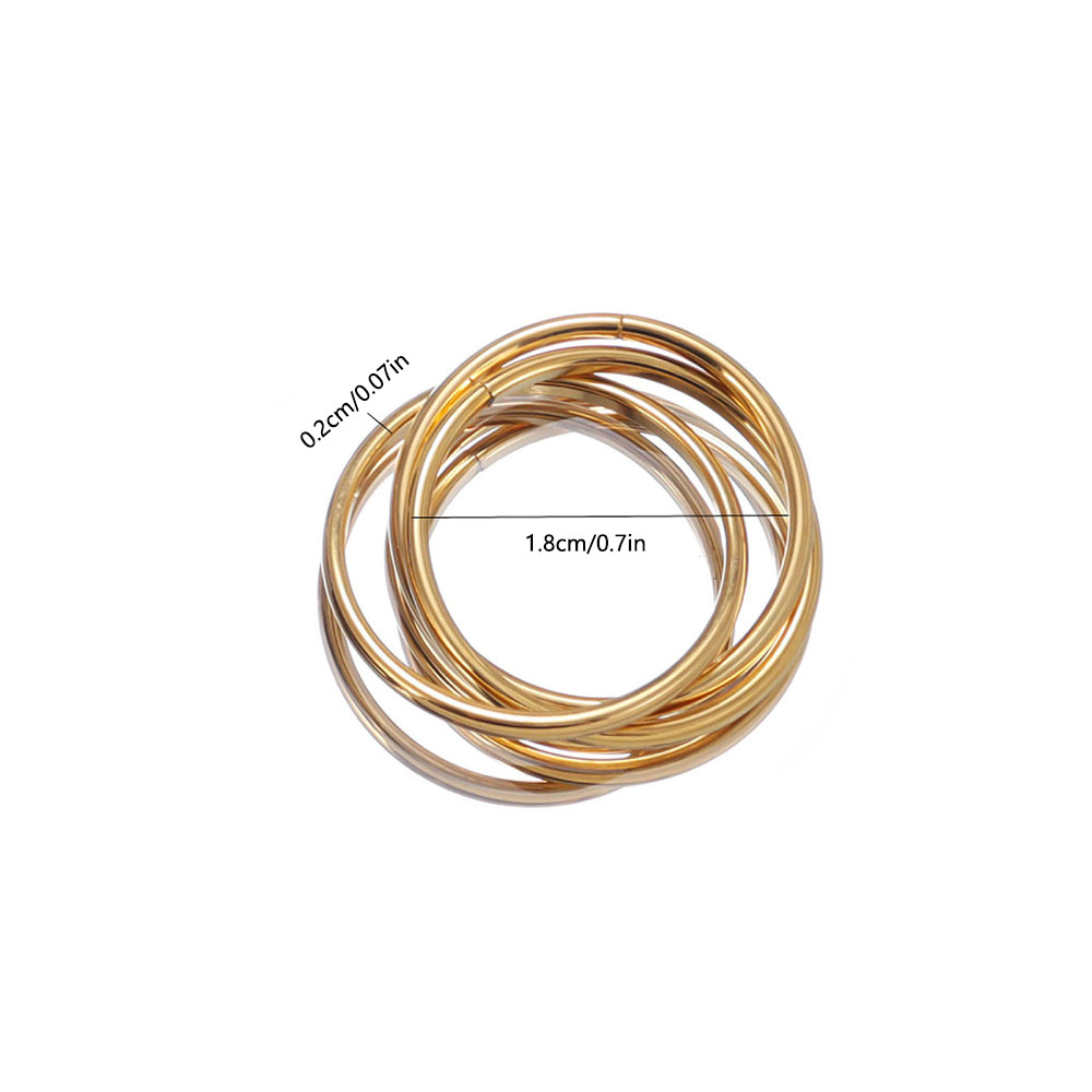 Stainless Steel Triple Interlo - Minimalist Ring Stackable บทวิจารณ์และราคา