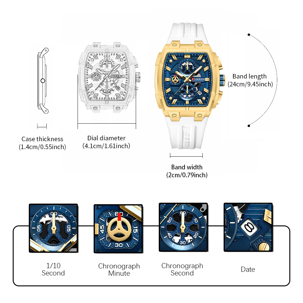 CURREN Luxury Vintage Watch fo - Jewellery Watches บทวิจารณ์และราคา