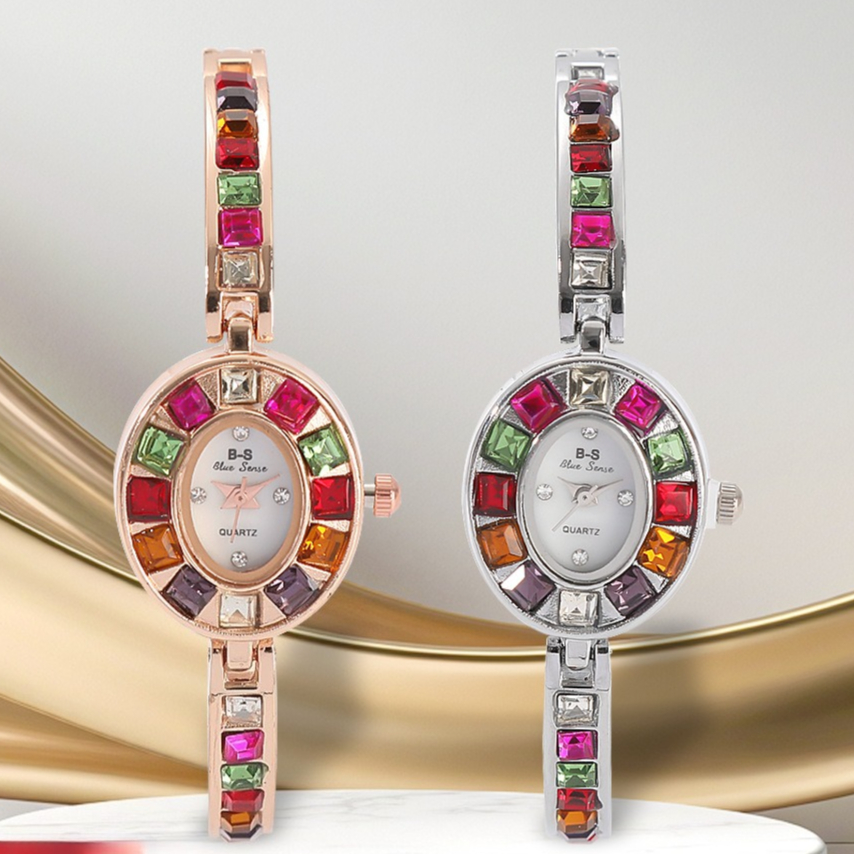 Colored Gemstone Inlaid Women  - Jewelry Watches Luxury บทวิจารณ์และราคา