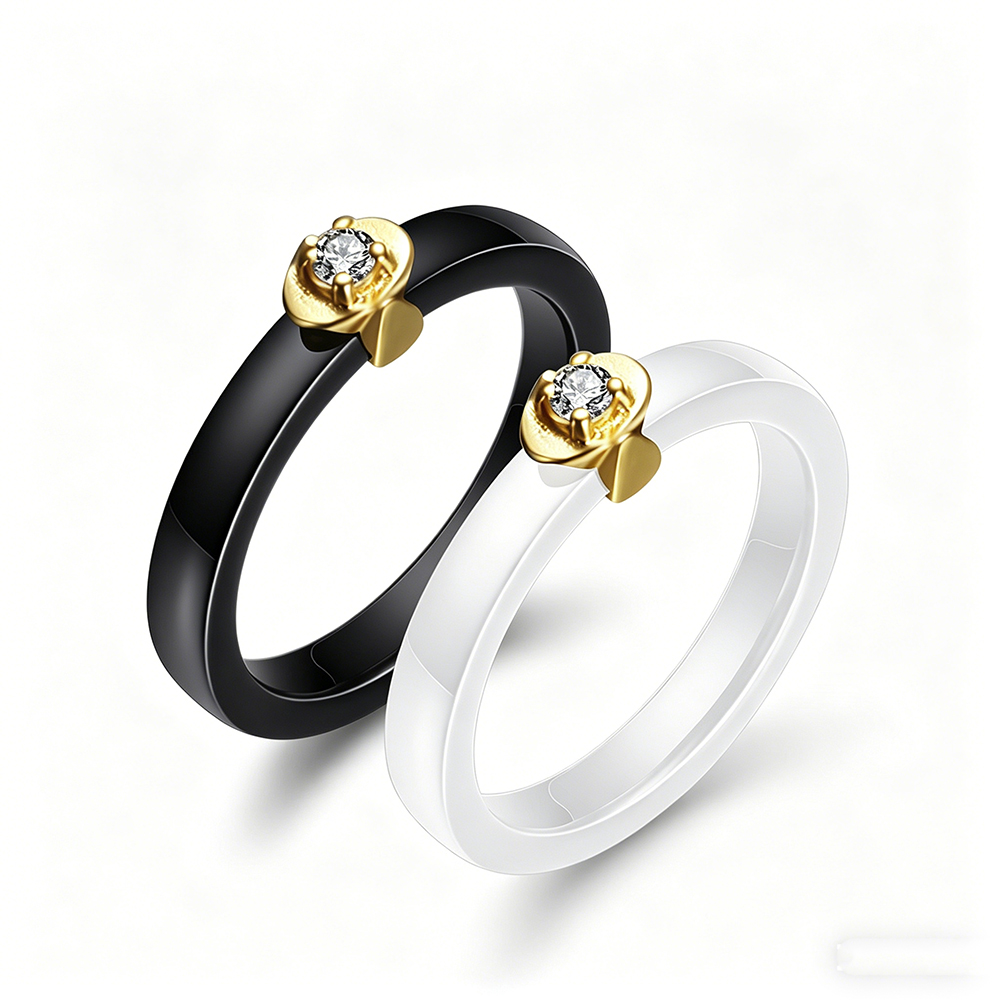 Women's Hypoallergenic Ceramic - Minimalist Ring Stackable บทวิจารณ์และราคา
