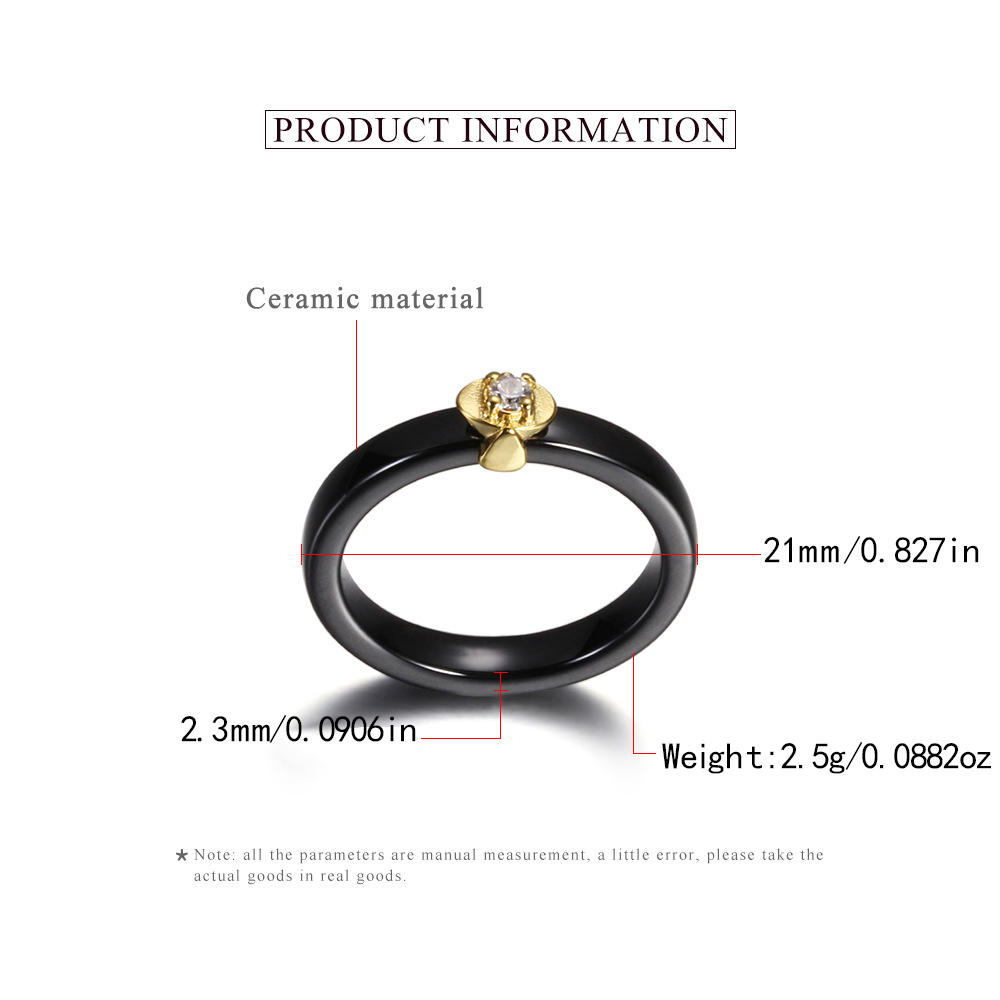 Women's Hypoallergenic Ceramic - Minimalist Ring Stackable บทวิจารณ์และราคา