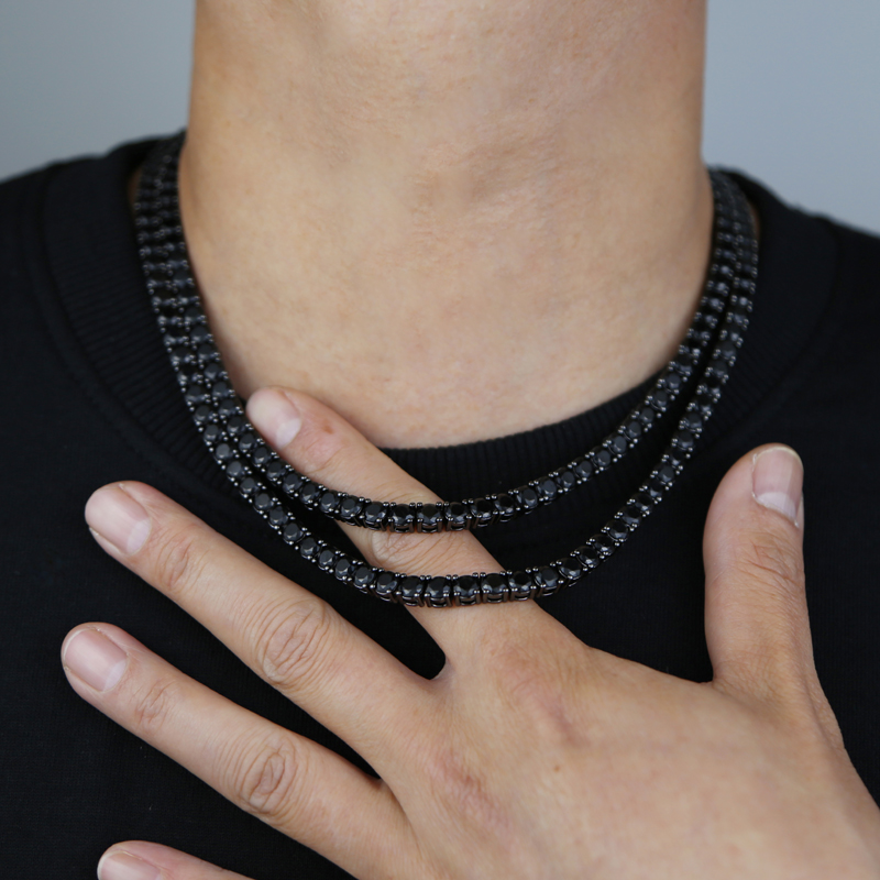 New Black Color Cubic Zirconia - Tennis Bracelet Cubic บทวิจารณ์และราคา
