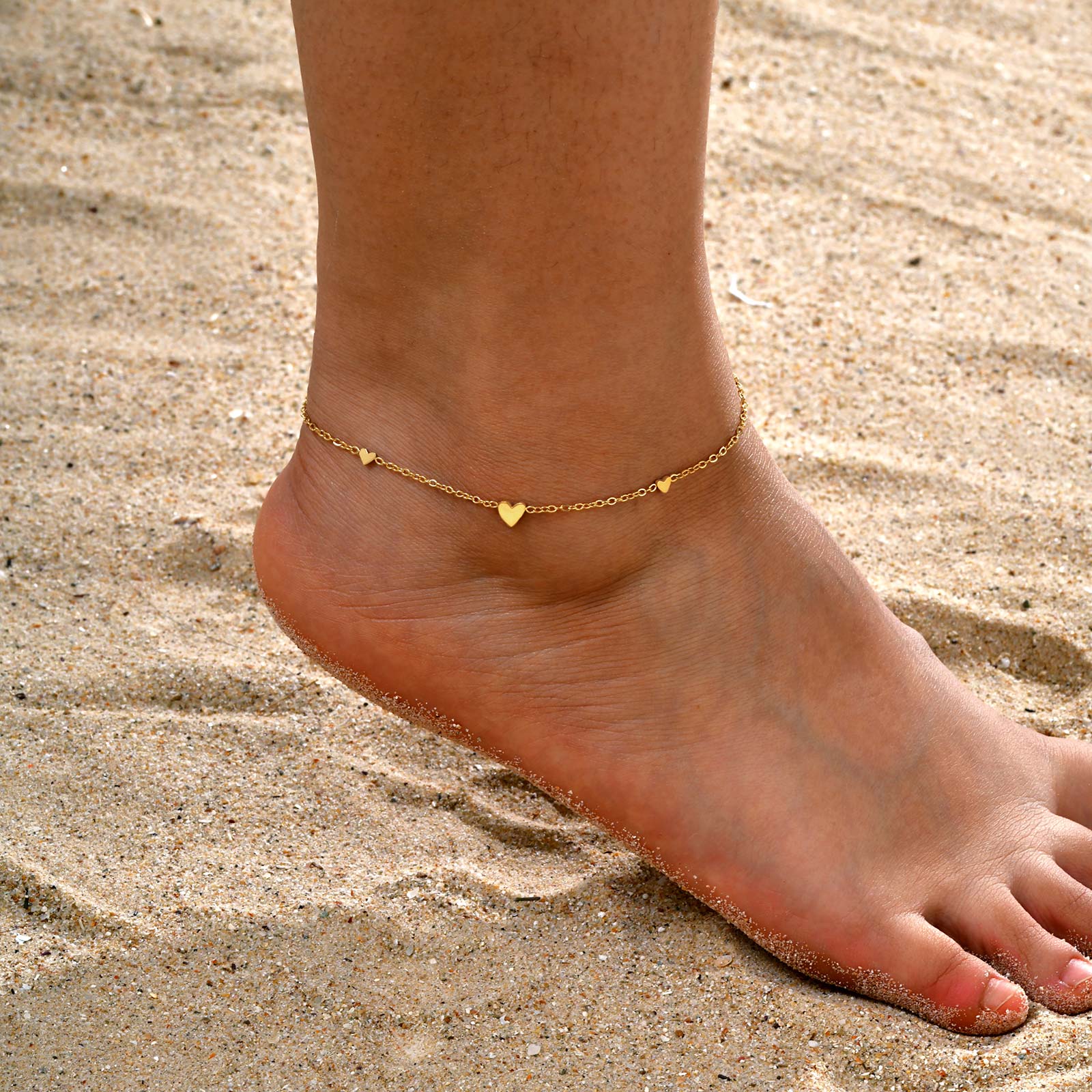 Stainless Steel Heart Anklets  - Jc Jewelry & Watches Photos บทวิจารณ์และราคา