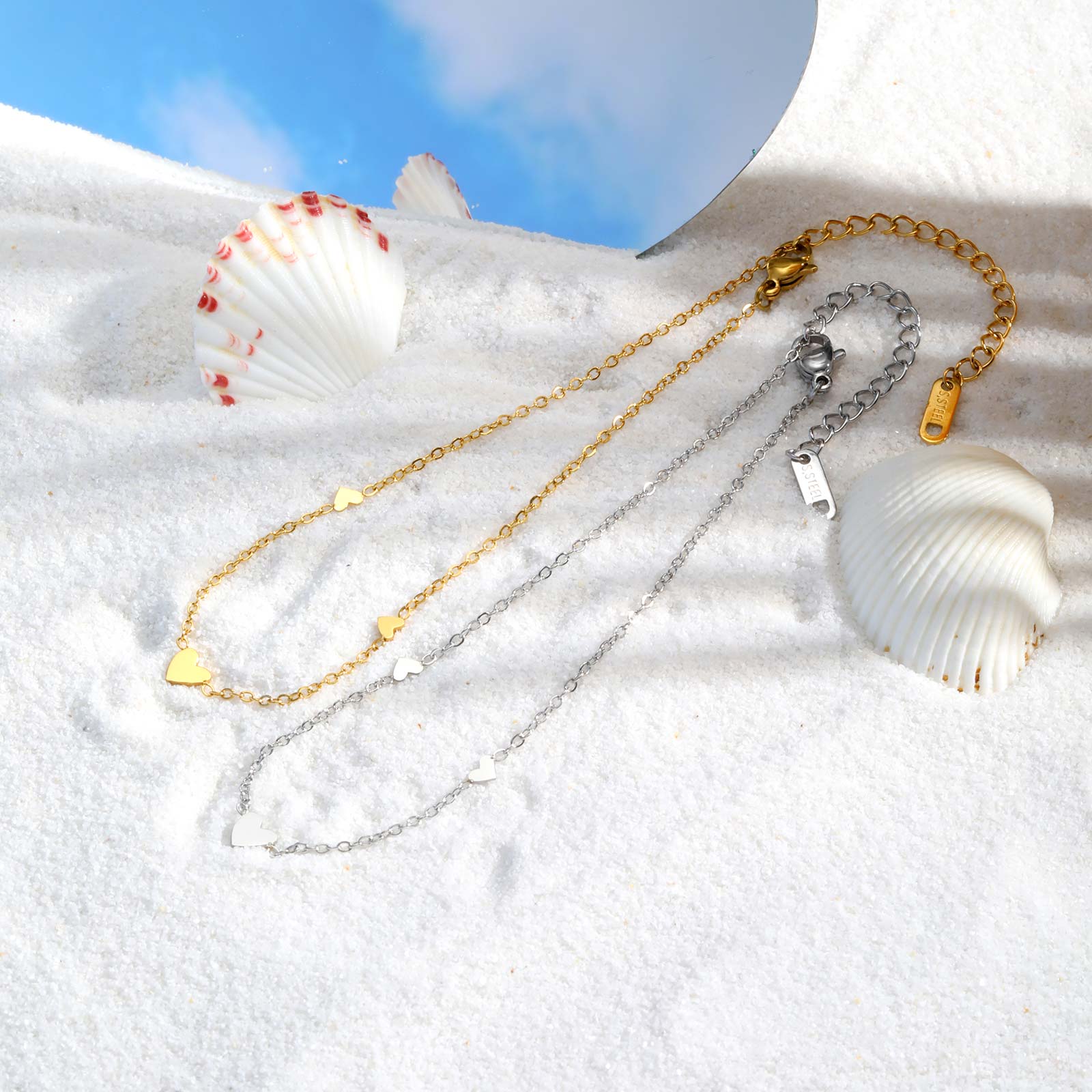 Stainless Steel Heart Anklets  - Jc Jewelry & Watches Photos บทวิจารณ์และราคา