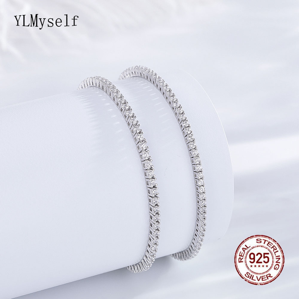 Real Silver 1.75mm/1.5mm White - Tennis Bracelet Cubic บทวิจารณ์และราคา