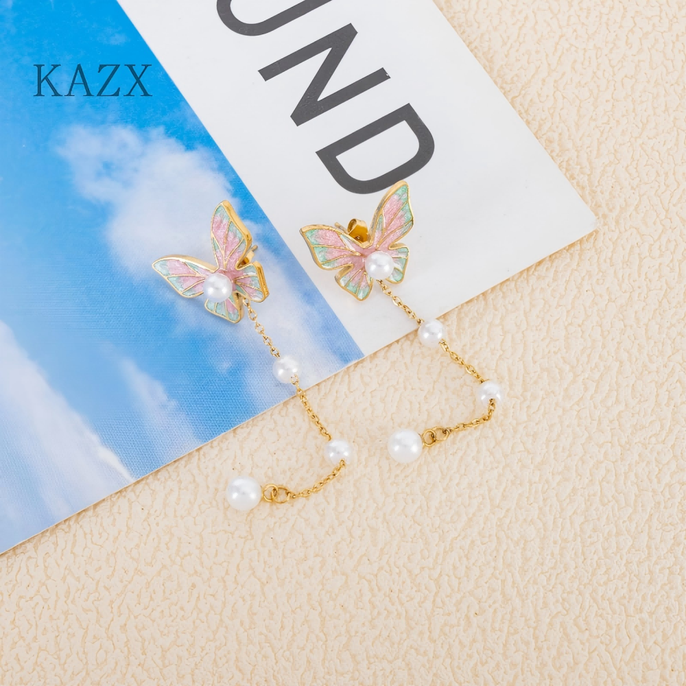 KAZX Long Tassel Dangle Earrin - Pearl Stud Earrings บทวิจารณ์และราคา